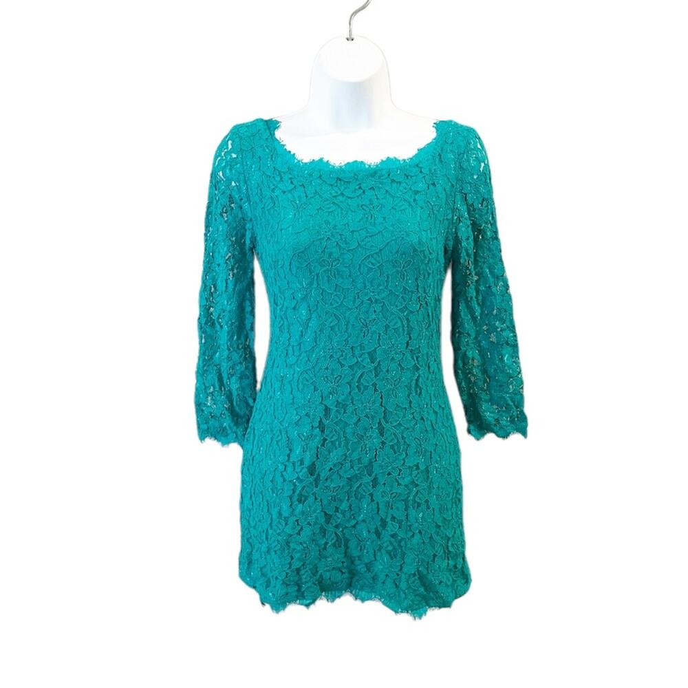 Diane Von Furstenberg Zarita Lace Mini Dress Size 6